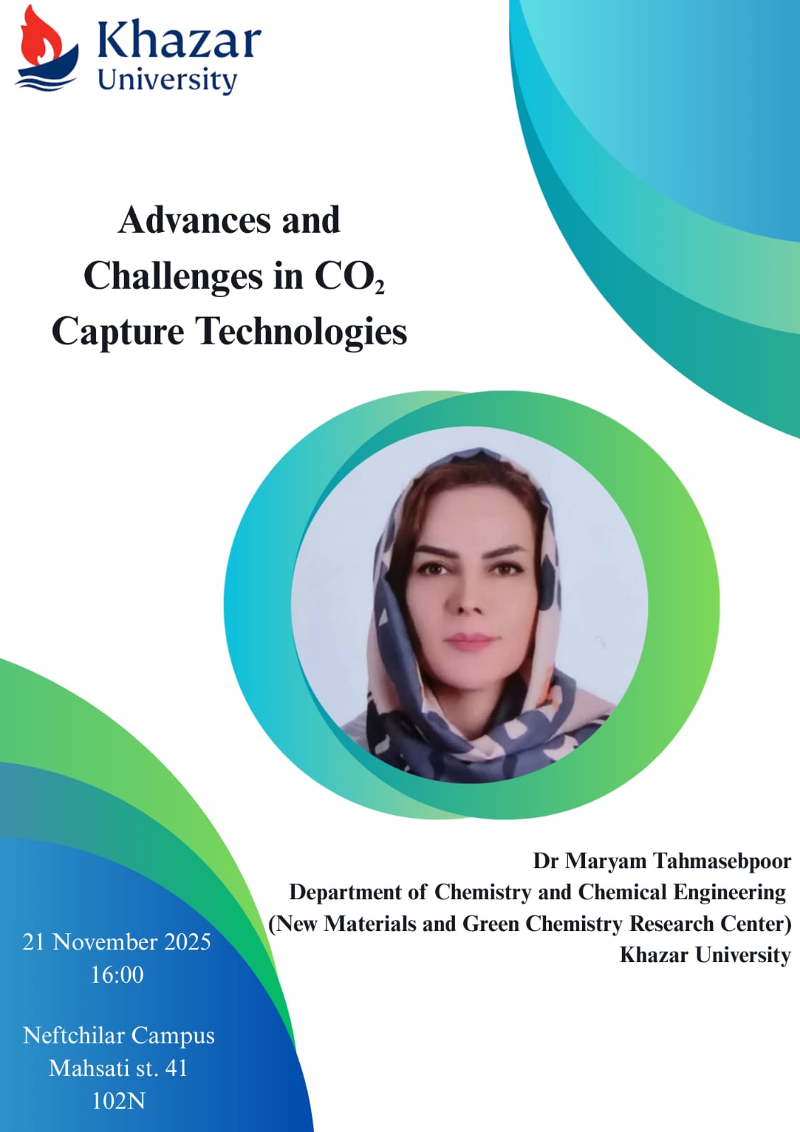 Seminar on "Advances and Challenges in CO2 Capture Technologies"